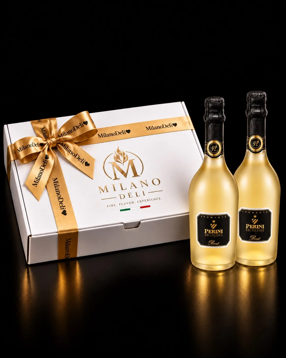 Crew Box cadou cu două sticle Perini Brut pentru 6 persoane