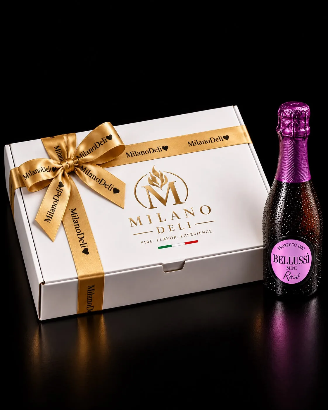 Duo Box cadou cu prosecco mini rosé pentru 2 persoane