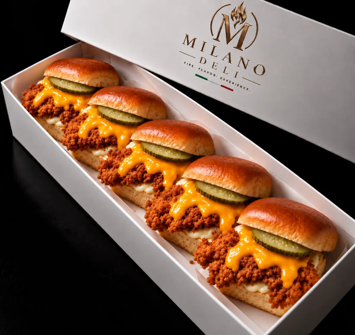 5 mini burgeri cu pui crispy
